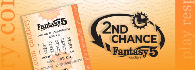 2nd Chance Fantasy 5, calottery ticket