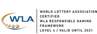 WLA World Lottery Association Certified WLA Responsible Gaming Framework Level 4 / Valid Until 2021