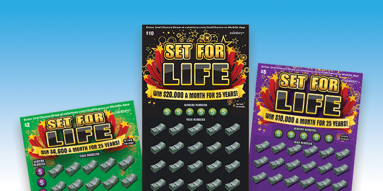Three Set For Life Scratchers