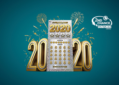 2020 scratchers with fireworks in background