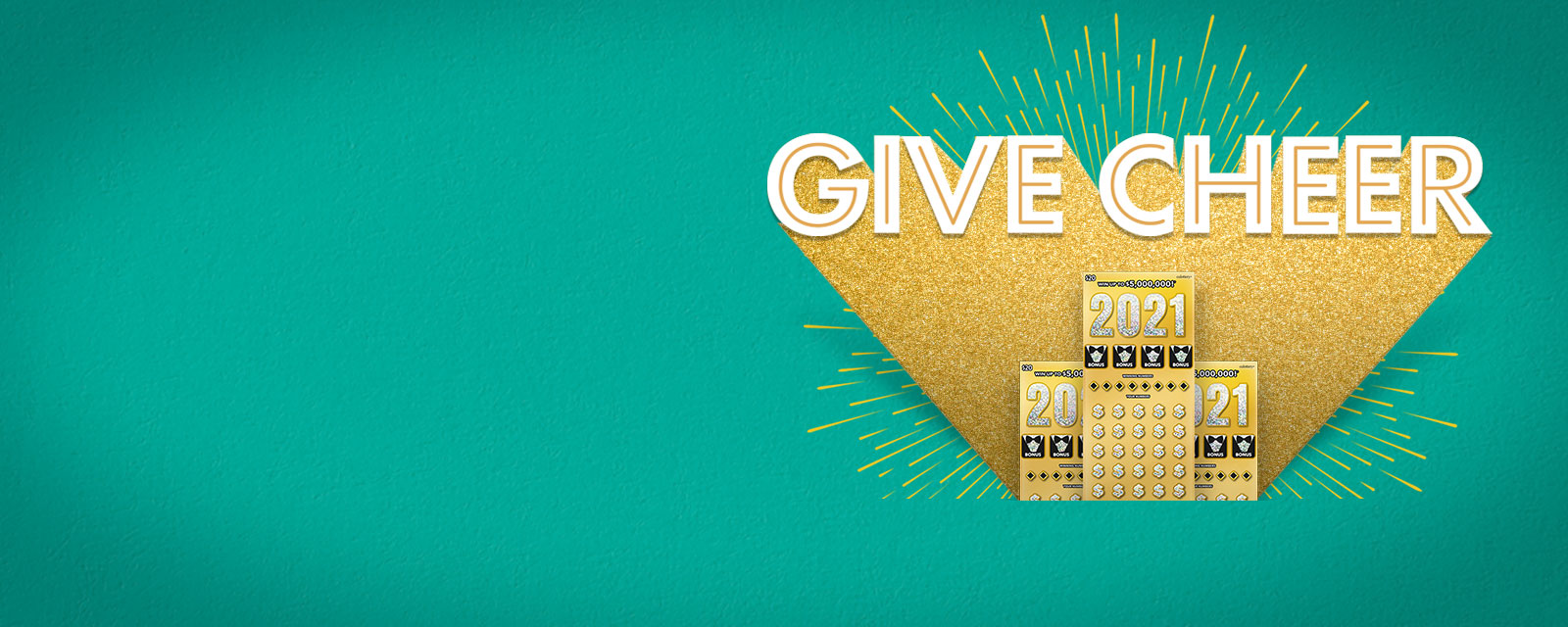2021 scratchers ticket on a green background