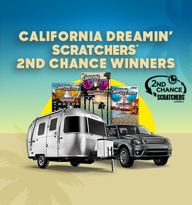 California Dreamin' Scratcher 2nd Chance Bonus Draw Winners