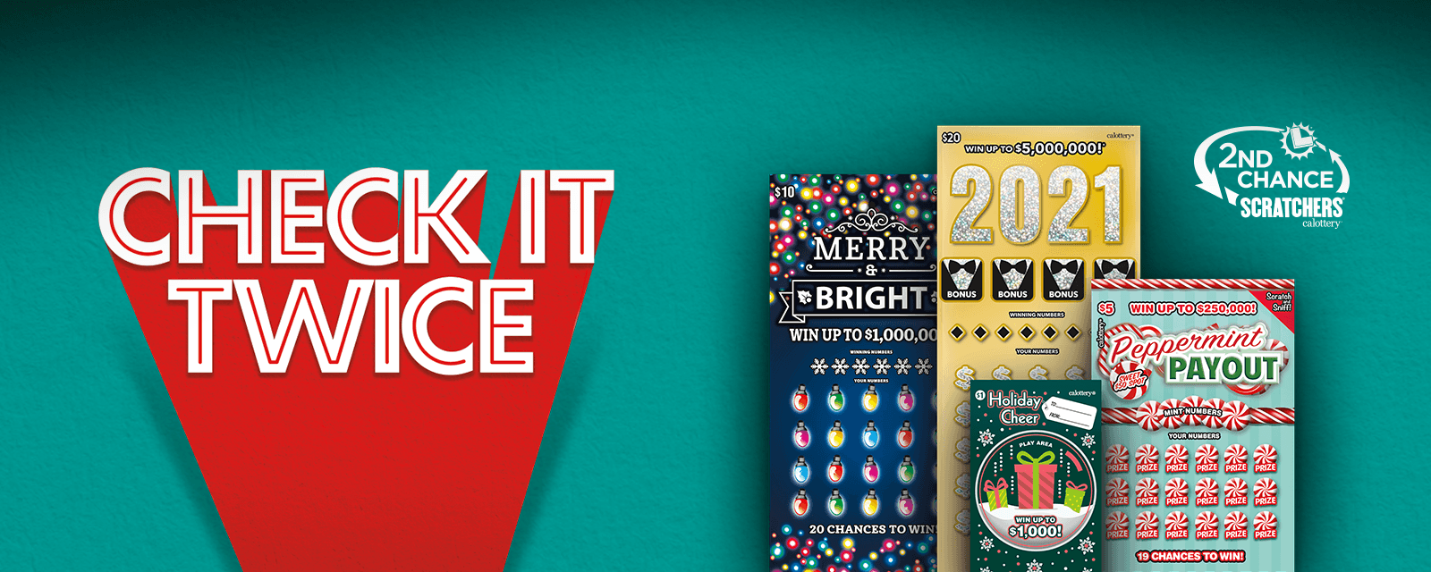 Holiday Scratchers on Blue Background
