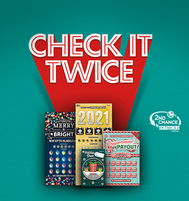 Holiday Scratchers on Blue Background