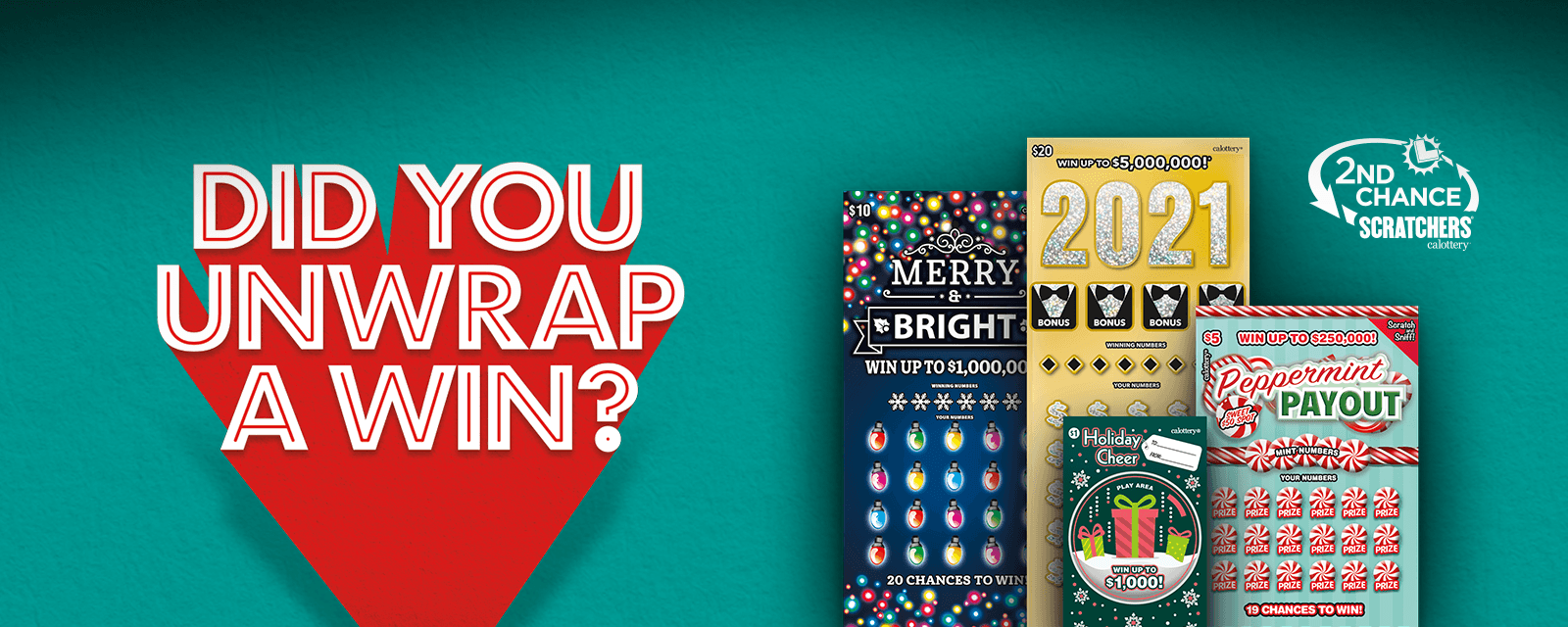 Holiday Scratchers Promo Ended Message on green background