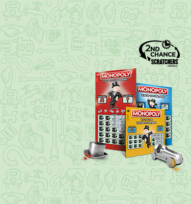 Monopoly Scratchers on a green background