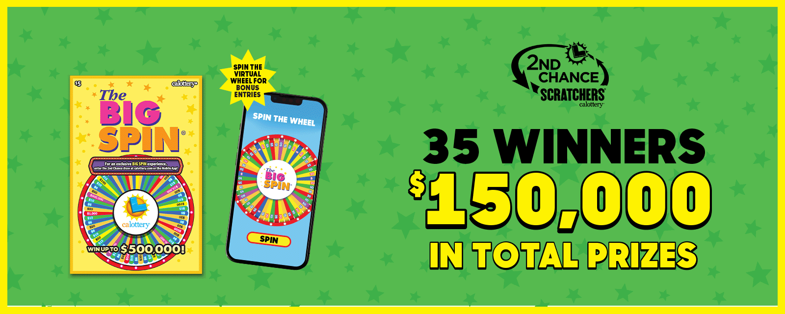 Spin The Virtual Wheel For Bonus Entries and 35 Winners, $150,000 In Total Prizes