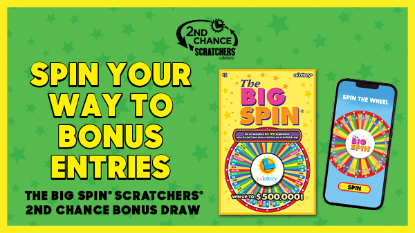 Spin Your Way To Bonus Entries In The Big Spin Scratchers 2nd Chance Bonus Draw