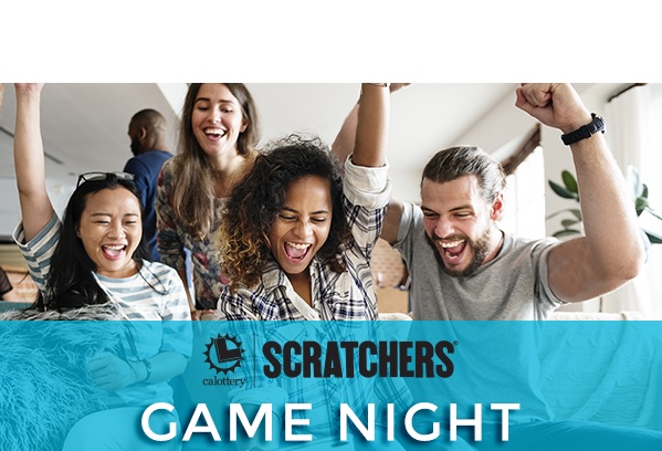 Scratchers Game night - group of people happy and playing games