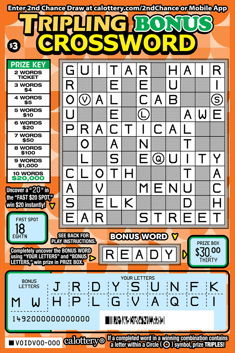 1492 $3 Tripling Bonus Crossword