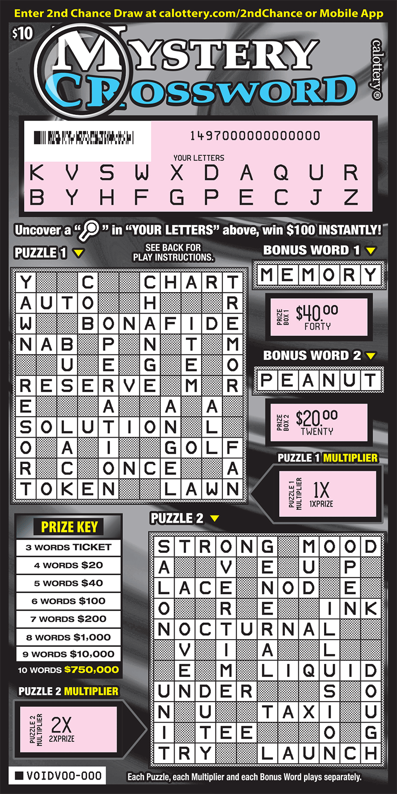 $10 Mystery Crossword 1497