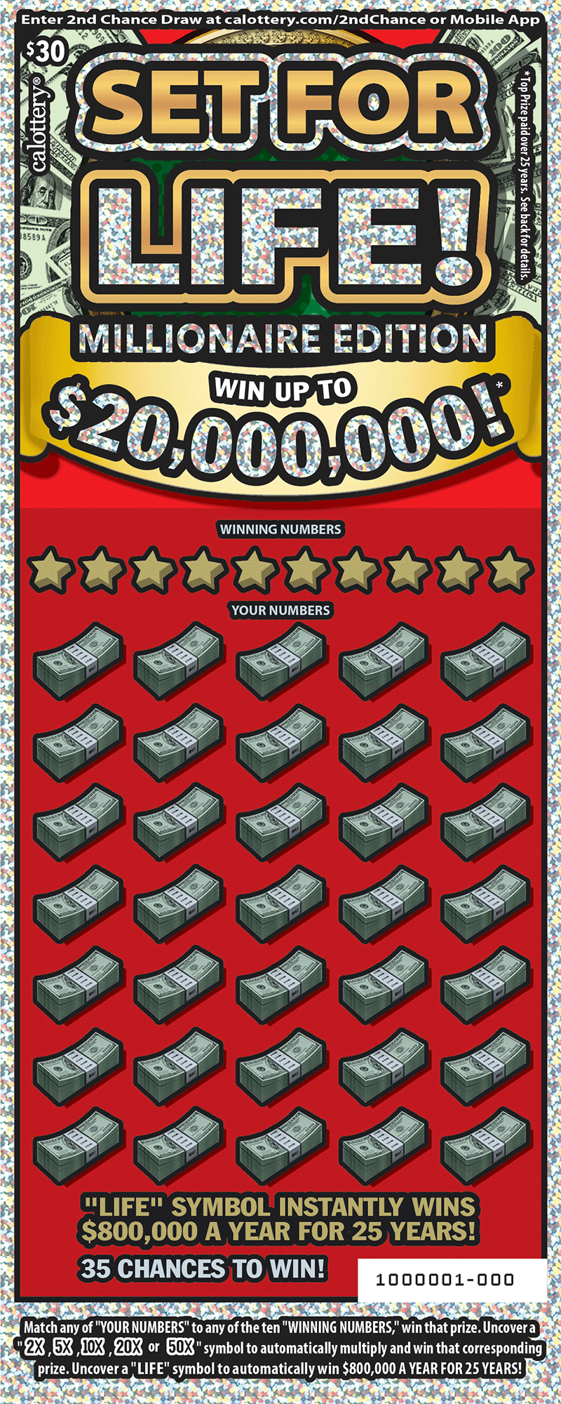 1505 Set For Life! Millionaire Edition California Lottery by ScratchSmarter