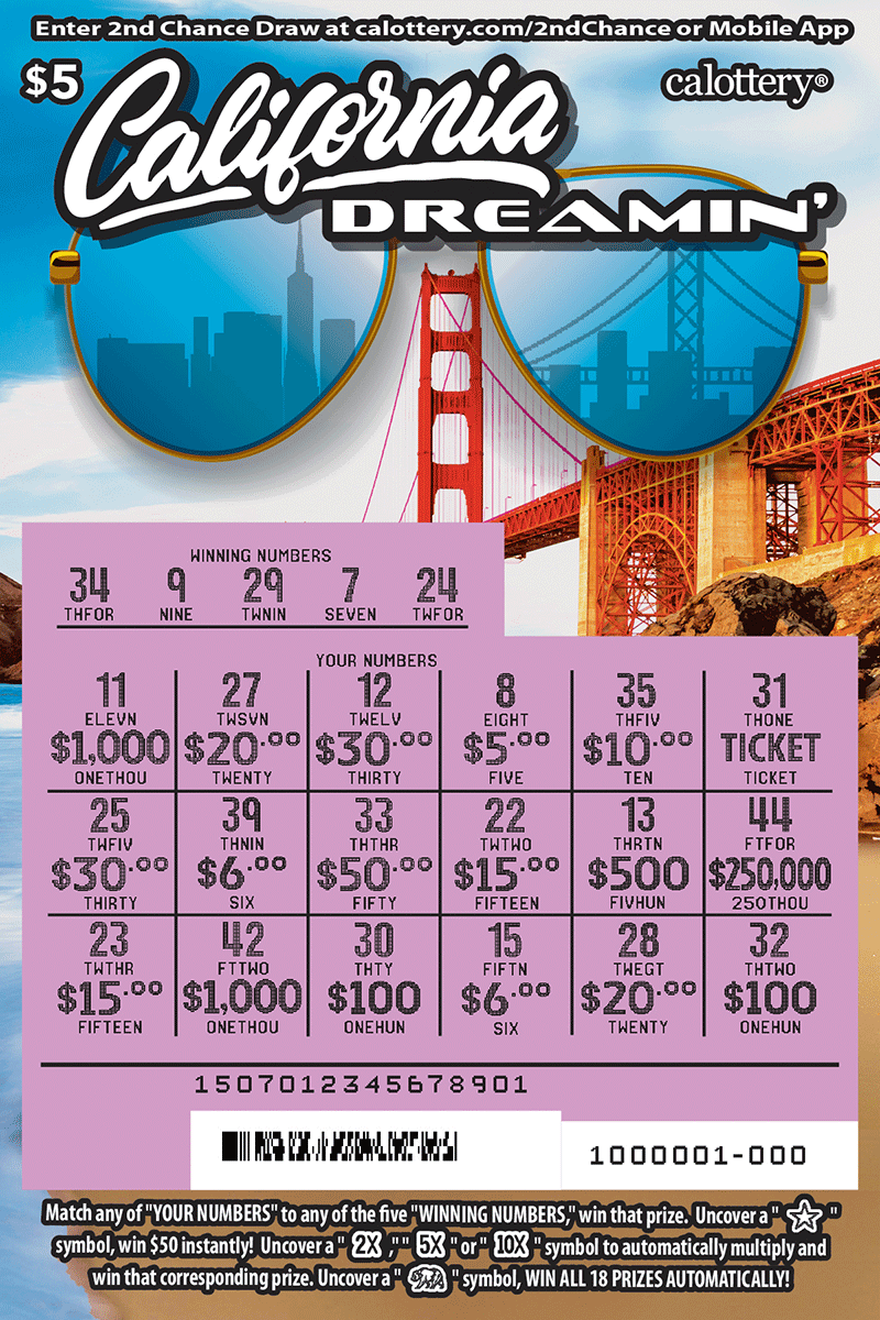 1507 $5 California Dreamin