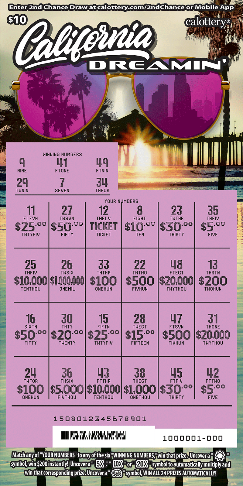 1508 $10 California Dreamin
