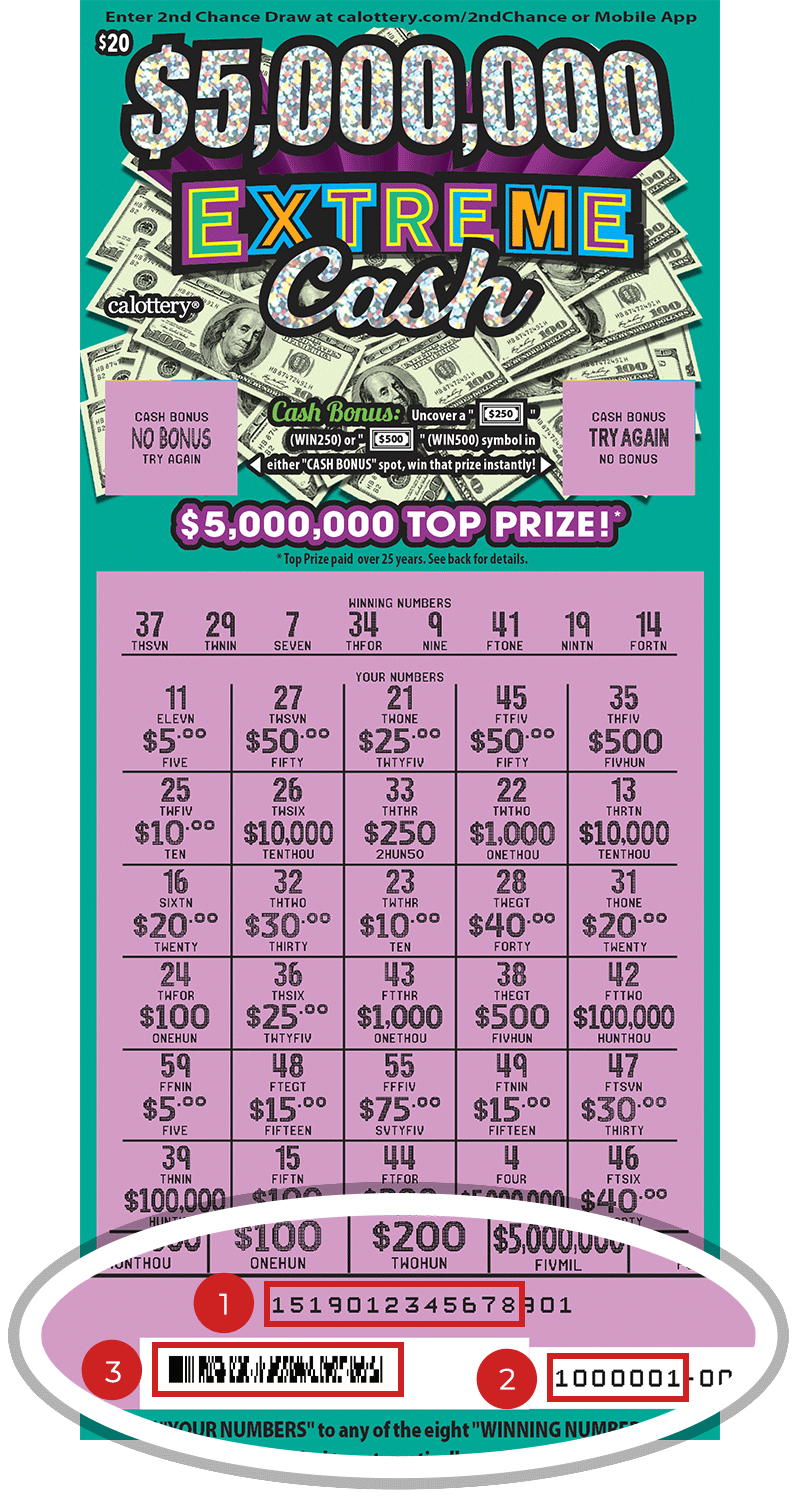 5 000 000 Extreme Cash 1519 California State Lottery 5 000 000 Extreme Cash 1519 California State Lottery