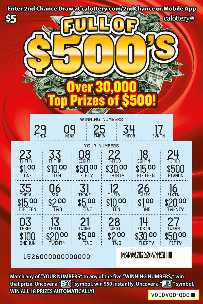 $5 1526 Full of 500s