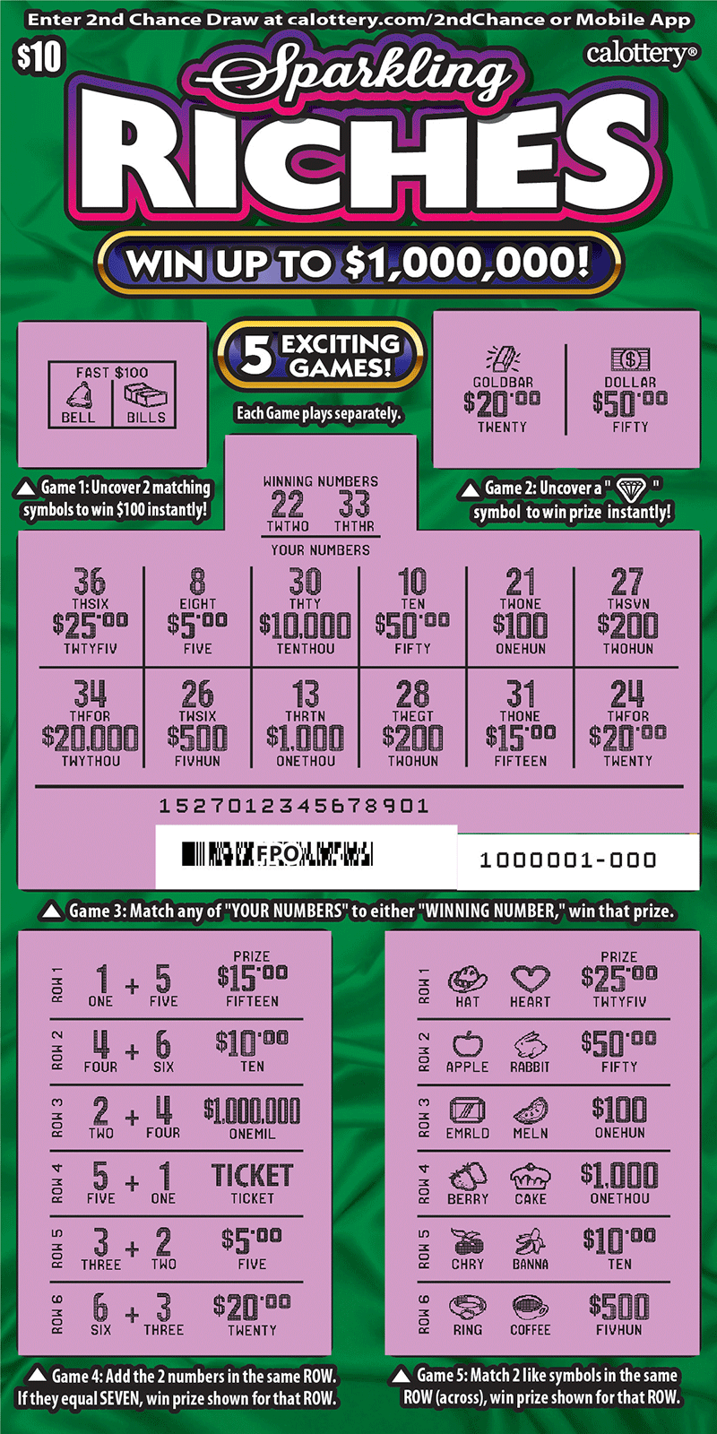 $10 1527 Sparkling Riches