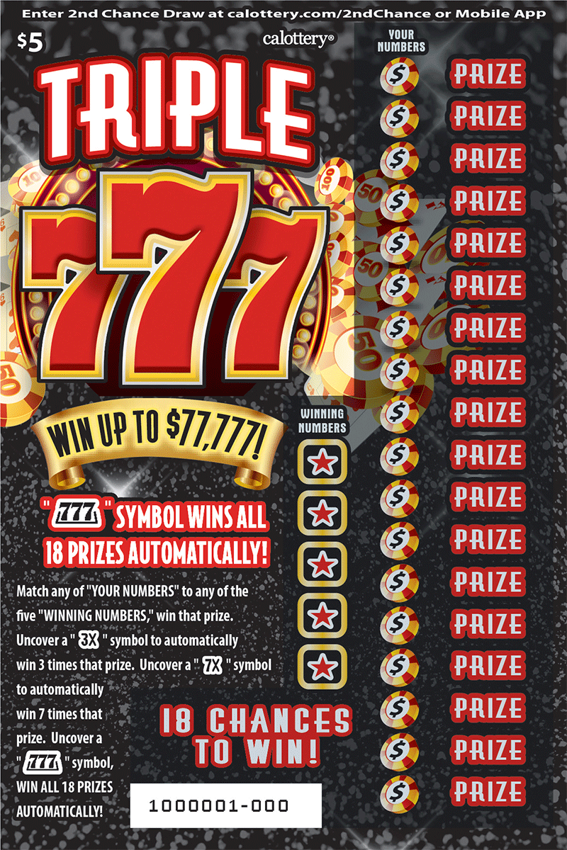 1544 Triple 777 California Lottery