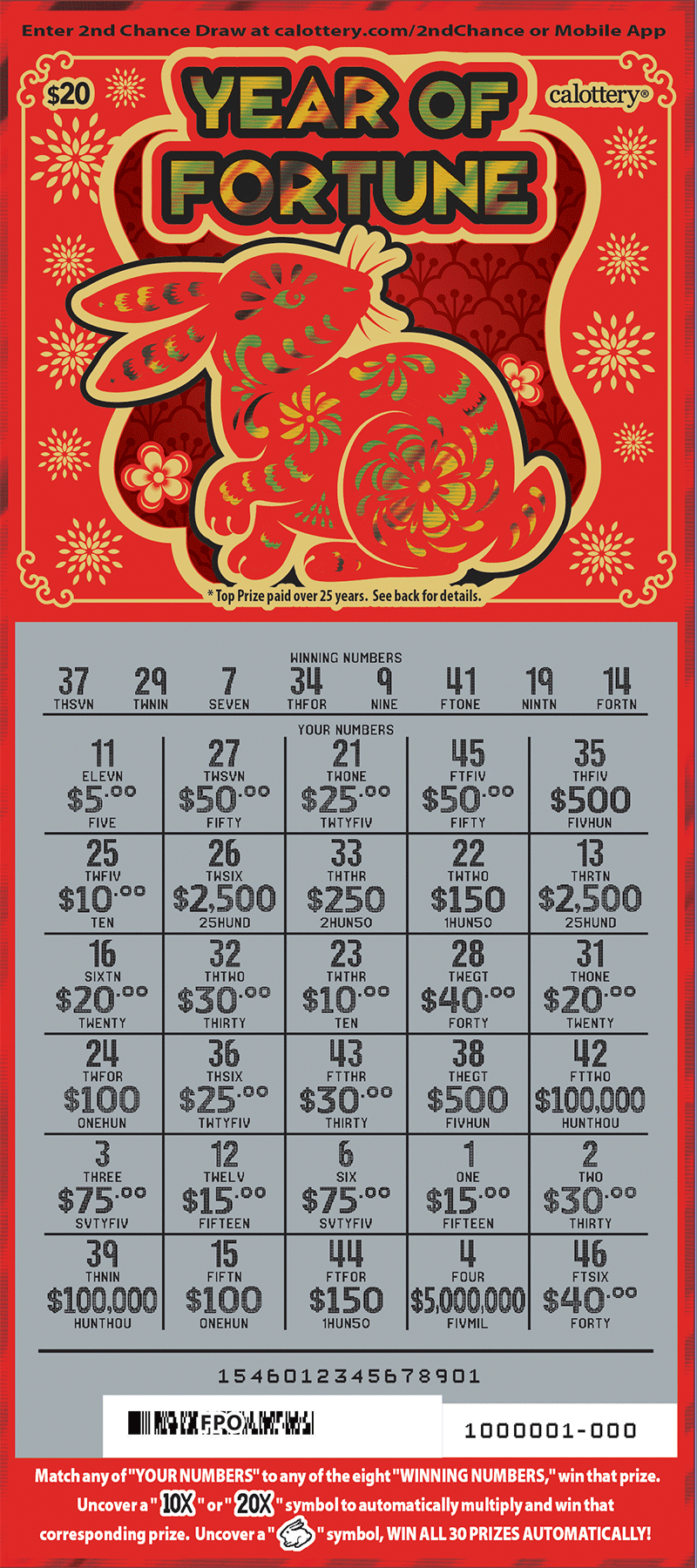 1546 20 year of fortune