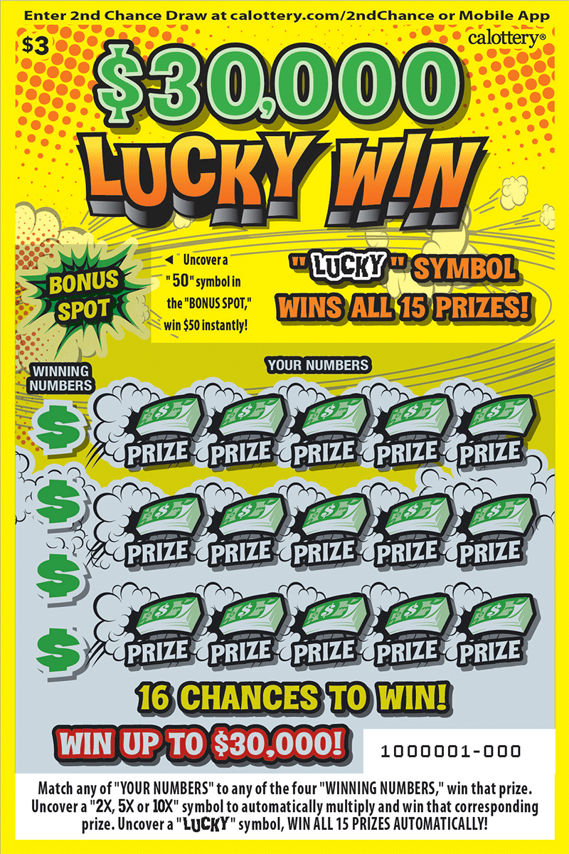 1552 - $30,000 Lucky Win - California Lottery