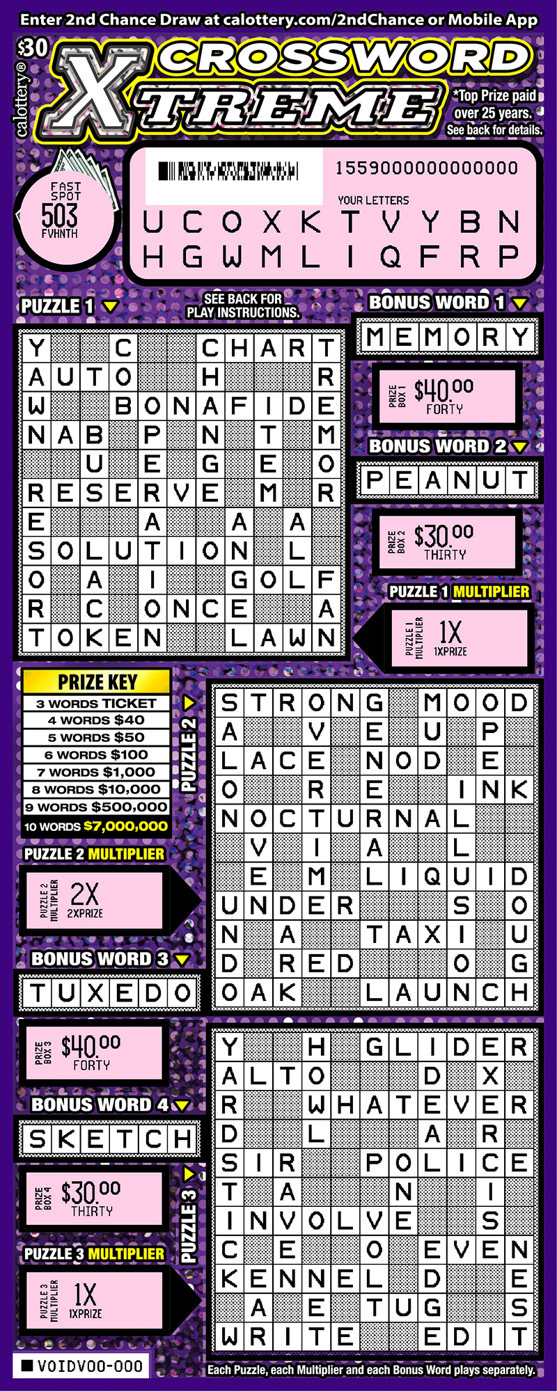 Crossword Part 1 ! Scratcher tool from the lotto queens @Game