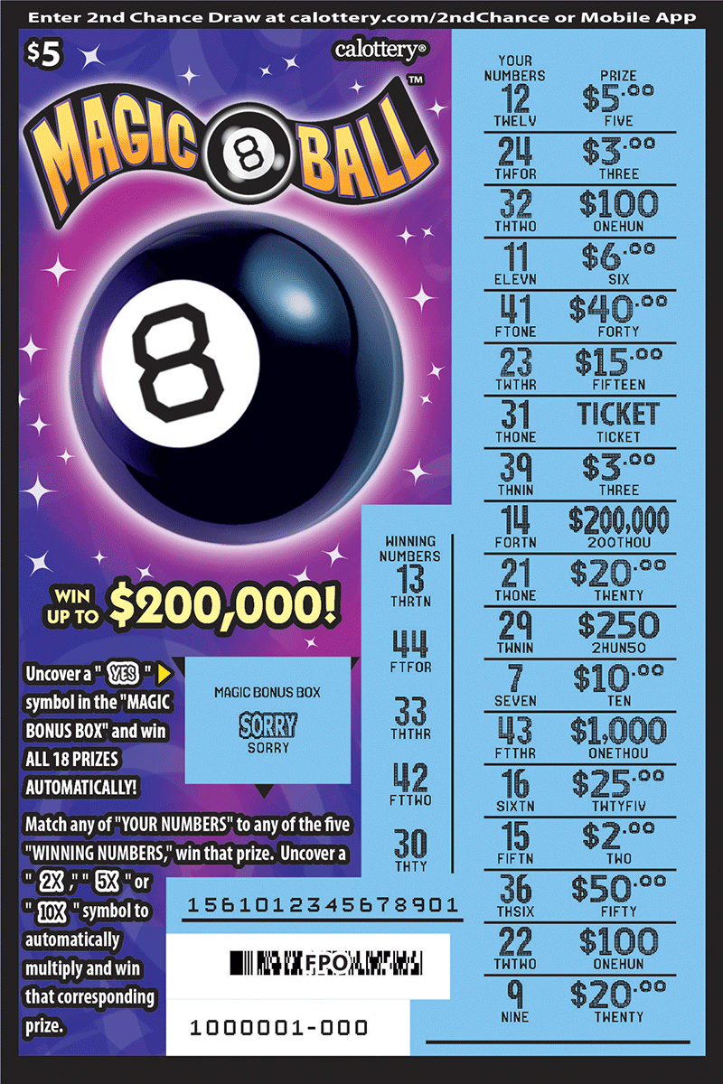 MAGIC 8 BALL™ (1561)  California State Lottery