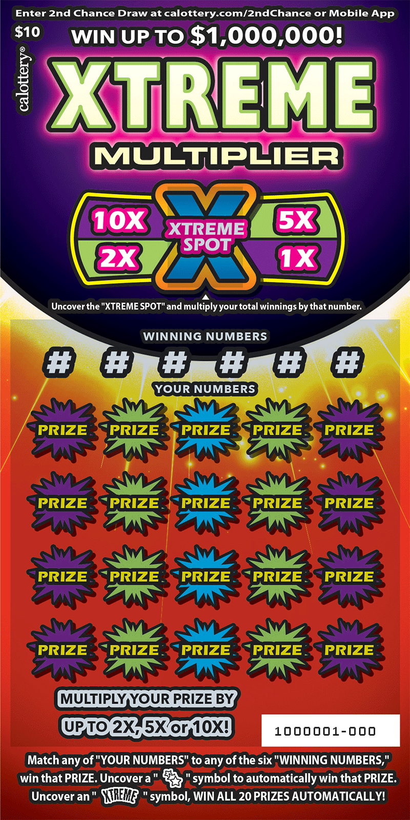 $10 1562 Xtreme Multiplier