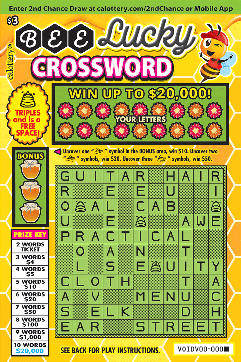 $3 1570 Bee Lucky Crossword