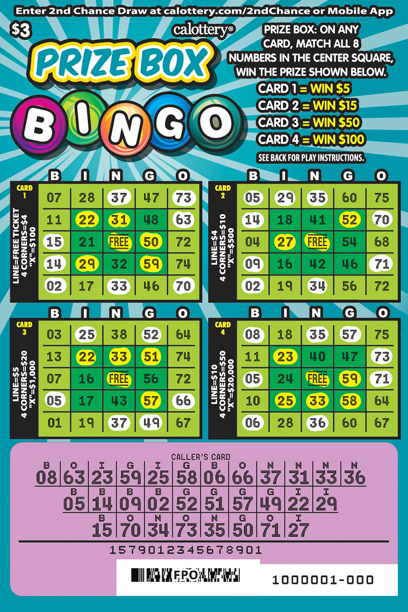 1579 3 prize box bingo