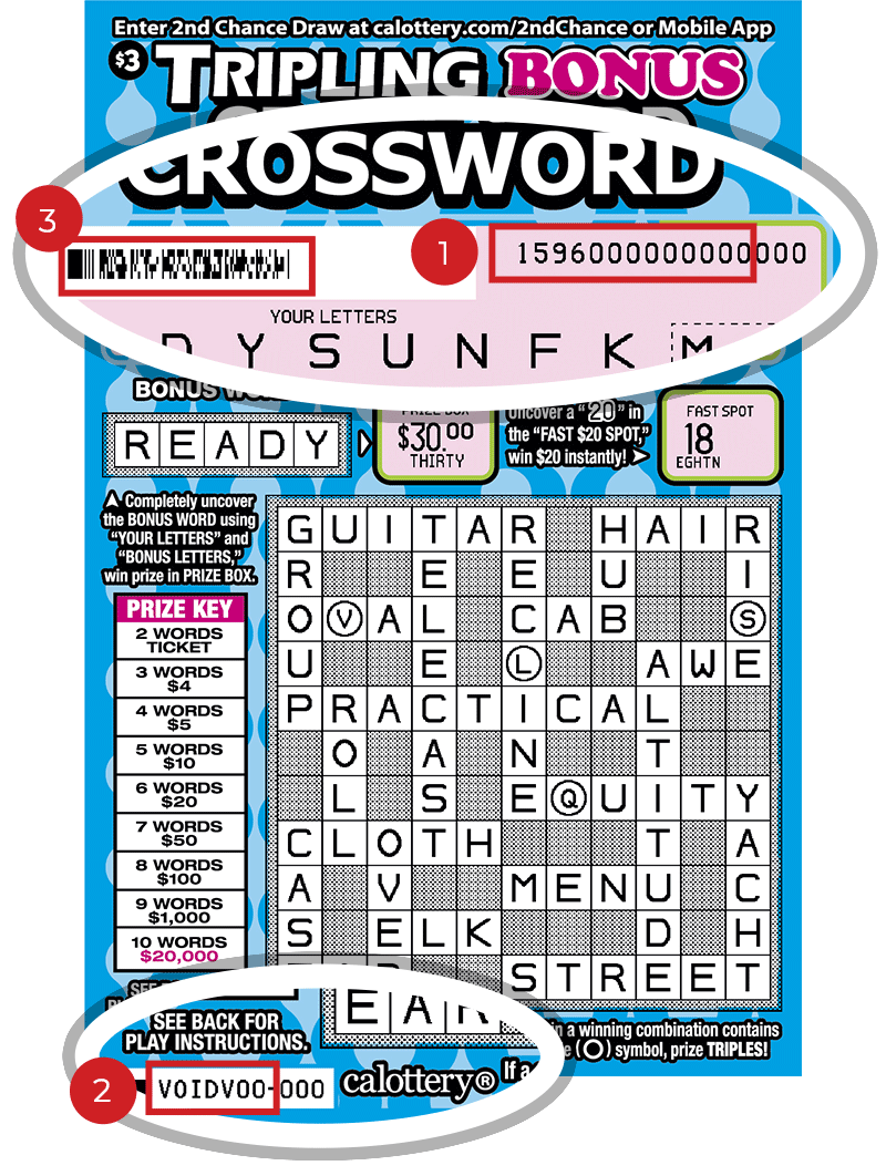 Tripling Bonus Crossword (1596) | California State Lottery