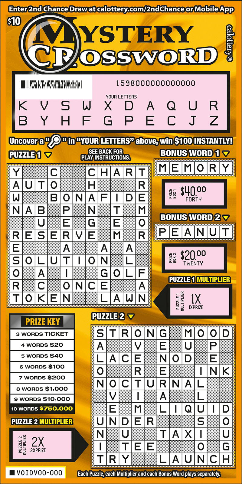 1598 10 Mystery Crossword