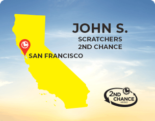Scratchers 2nd Chance Winner, John S of San Francisco, California