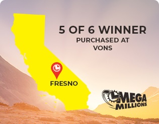 5 of 6 winner in Fresno - mega millions