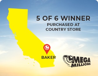 Mega Millions winner in Baker, CA