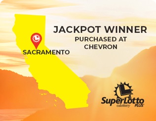 superlotto plus jackpot winner purchased at chevron in sacramento, california