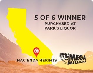 5 of 6 winner purchased at Park's Liquor in Hacienda Heights, California
