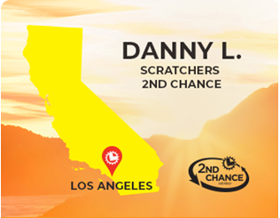 Scratchers 2nd Chance winner Danny L. of Los Angeles, California