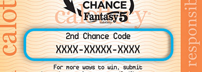 Fantasy 5 2nd Chance code sa ticket.