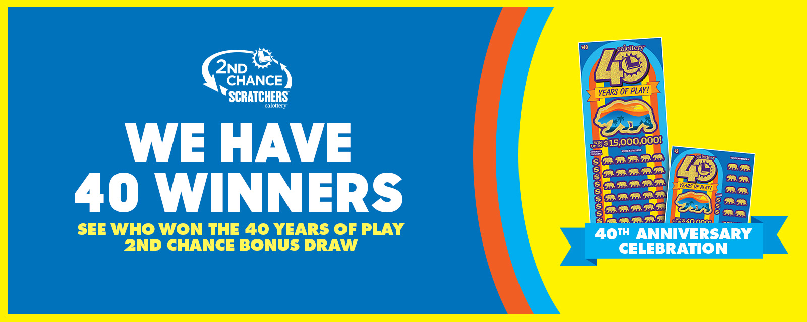 We Have 40 Winners | See Who Won The 40 Years of Play 2nd Chance Bonus Draw