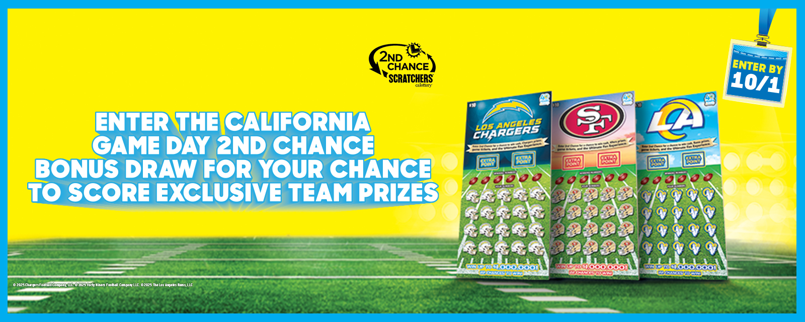 Enter The California Game Day 2nd Chance Bonus Draw For Your Chance To Score Exclusive Team Prizes