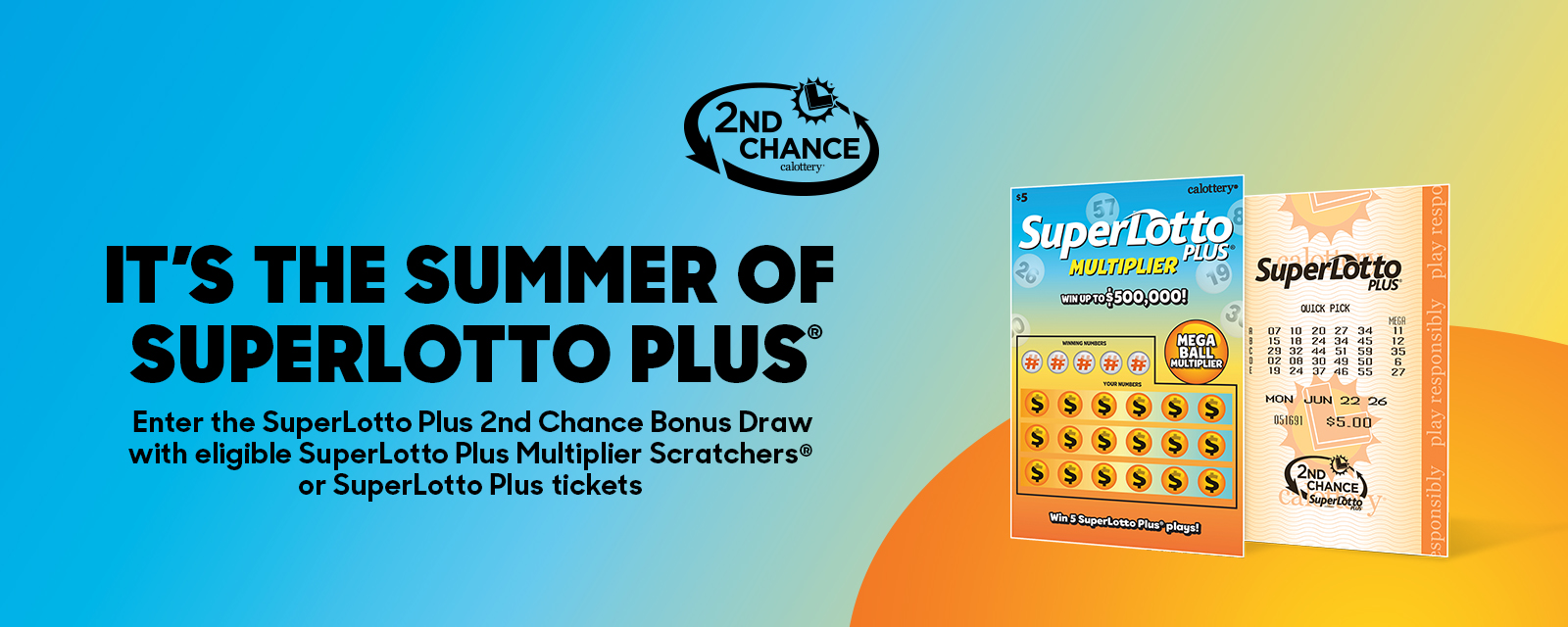 California Lottery SuperLotto Plus 2nd Chance Bonus Draw