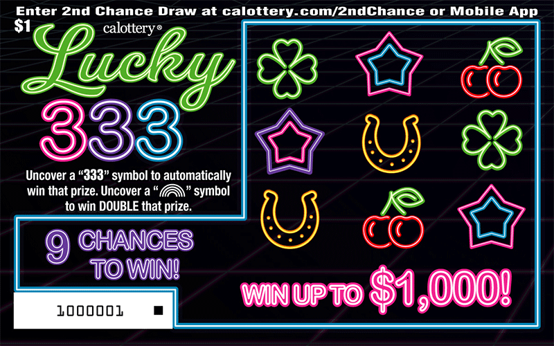 CA Lottery - Lucky 333 (#1608) - scratch off odds