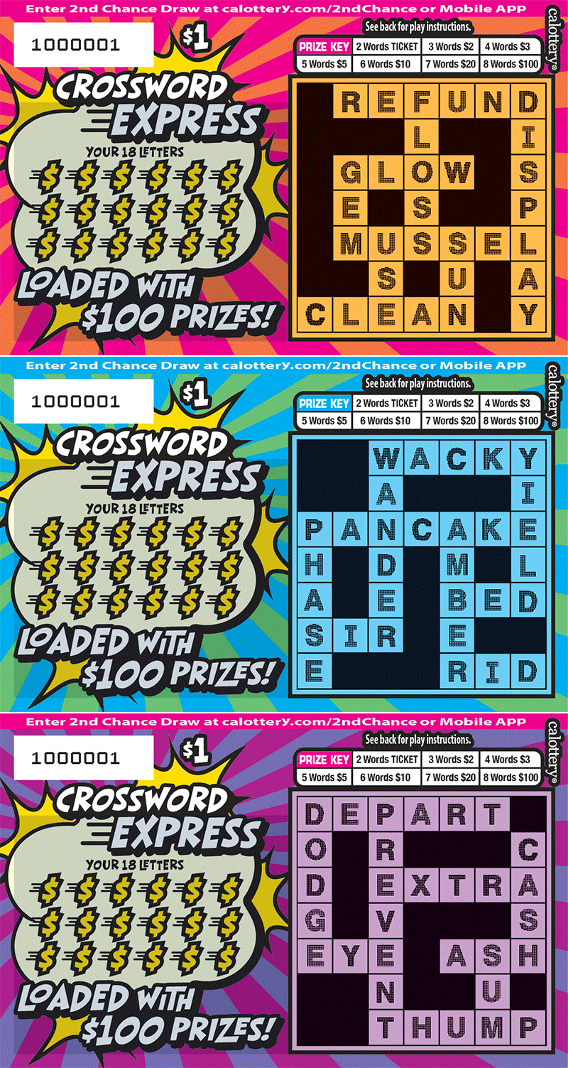 CA Lottery - Crossword Express (#1617) - scratch off odds