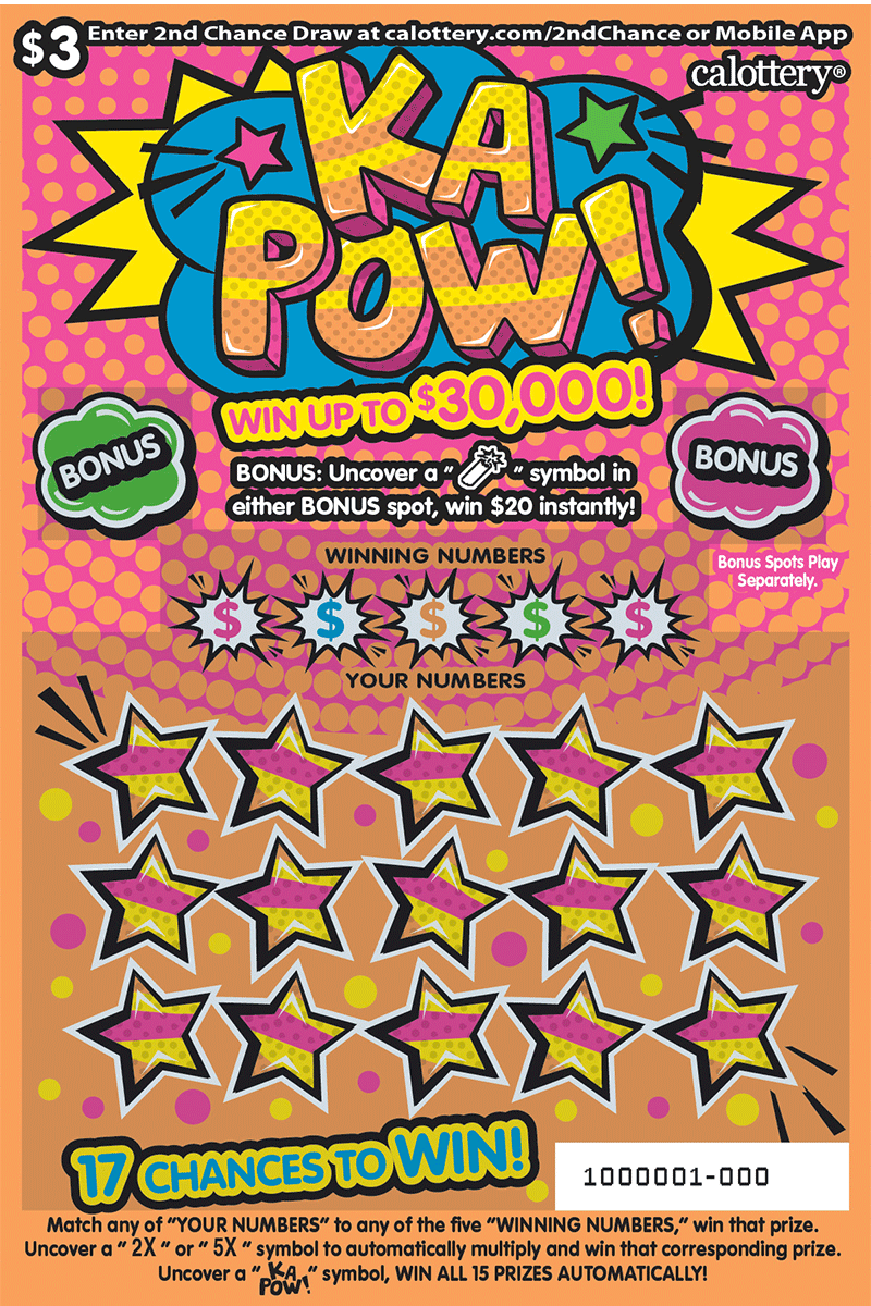 CA Lottery - KA POW (#1631) - scratch off odds