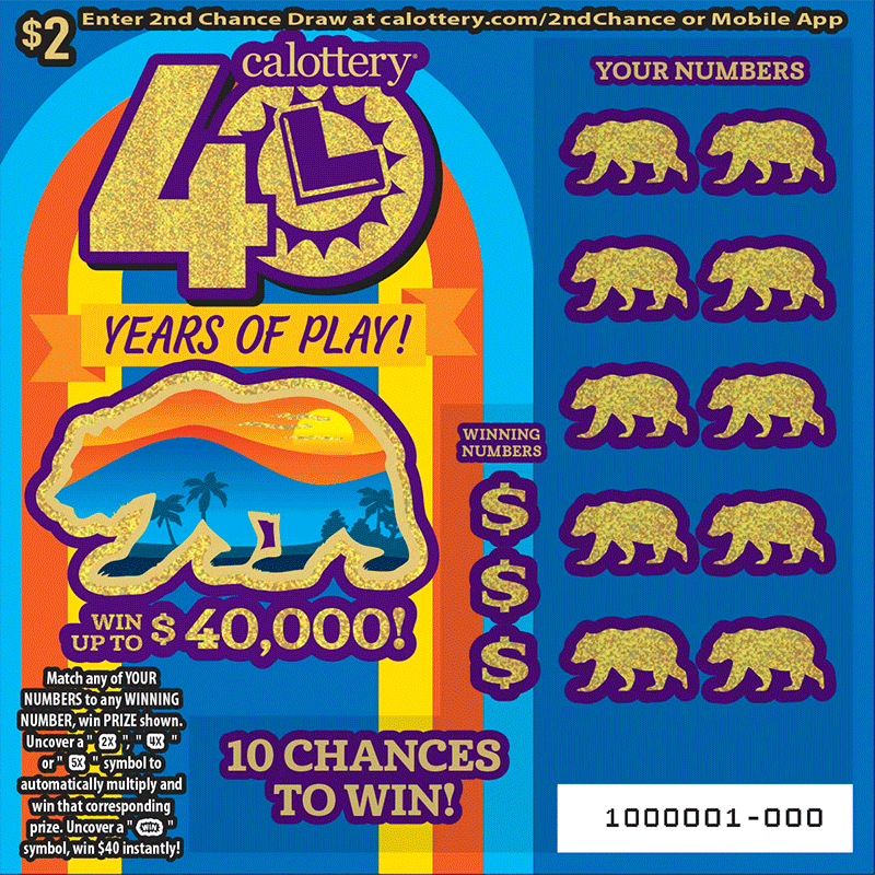 CA Lottery - 40 Years of Play! (#1656) - scratch off odds