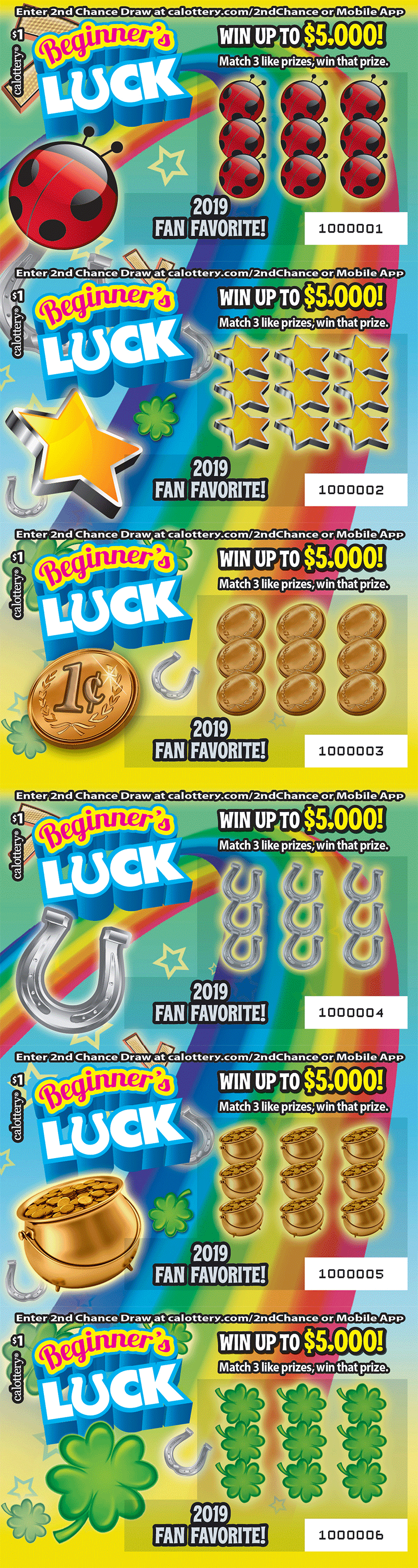 CA Lottery - Beginner's Luck (#1661) - scratch off odds
