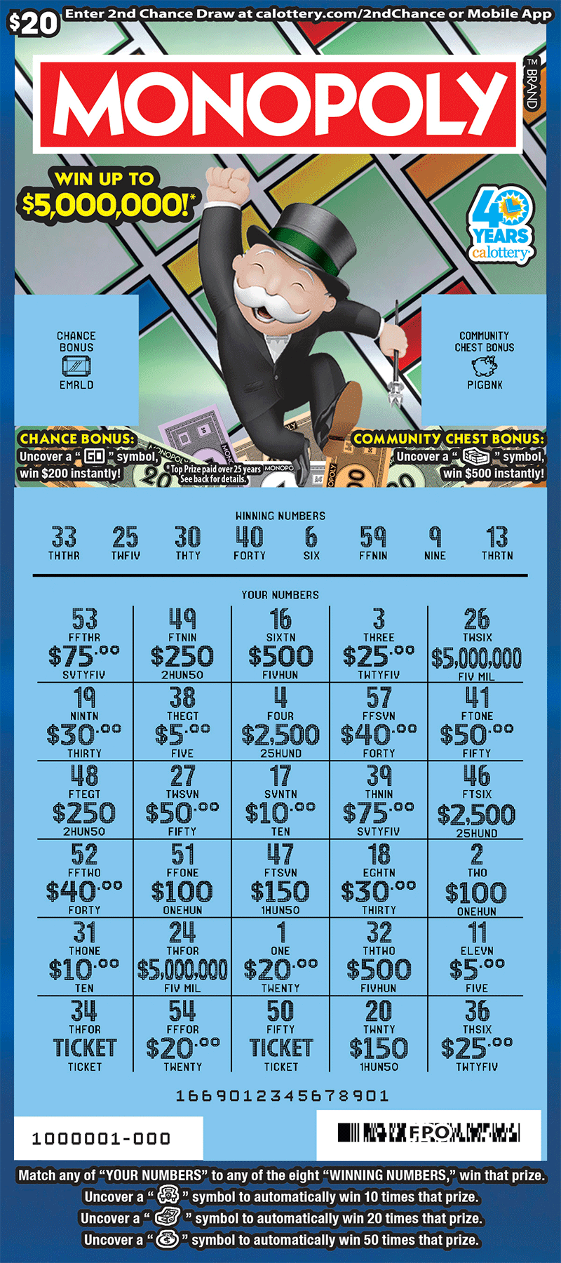 monopoly 20 1669