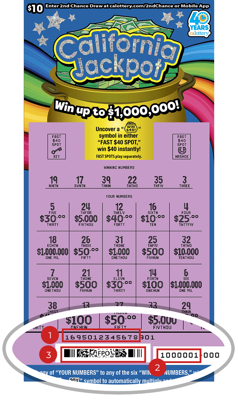 1695 $10 California Jackpot