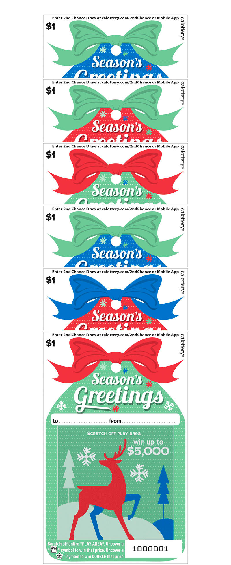 1697 $1 Season's Greeting's