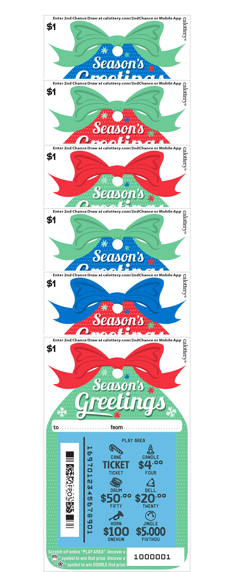 1697 $1 Season's Greeting's